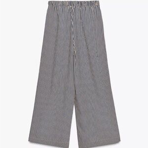 Striped flowy Elastic Waist Pants